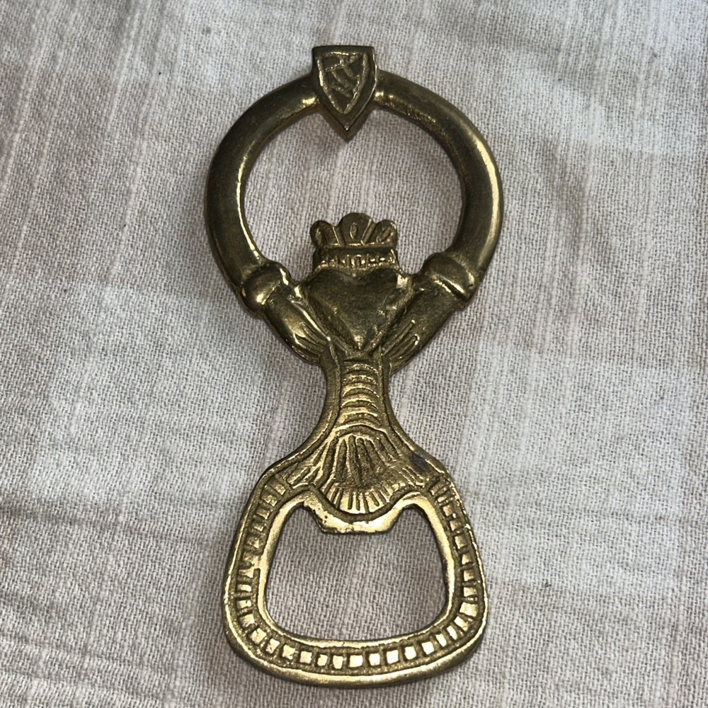Irish Liffey Artefacts Brass Bottle Opener "Claddagh"